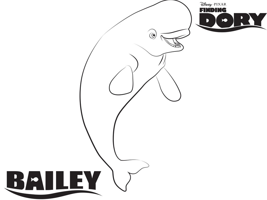 Bailey imprimible gratis Buscando a Nemo Hojas de trabajo