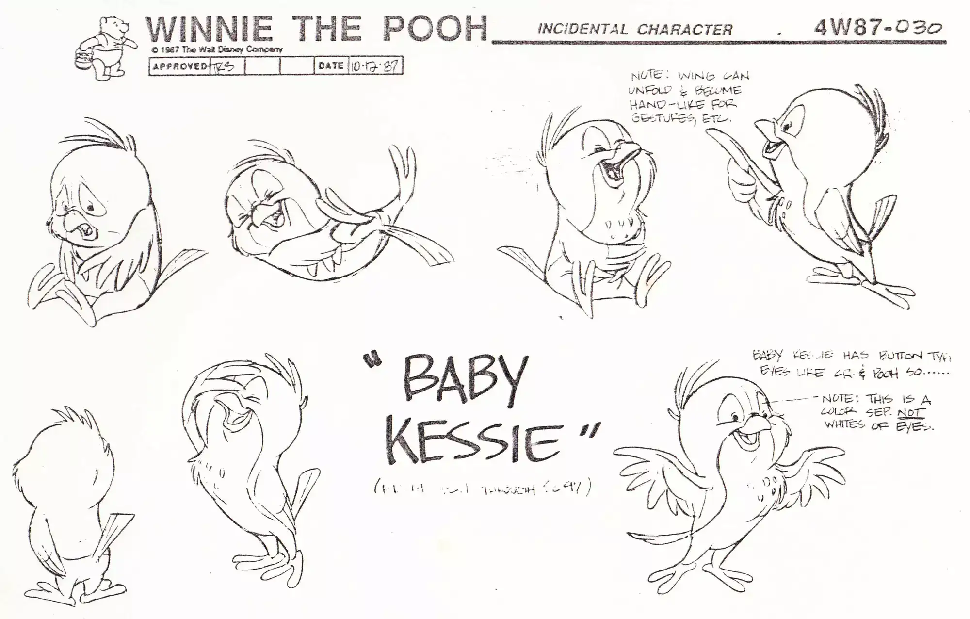 Fichas imprimibles gratis de Kessie Winnie the Pooh