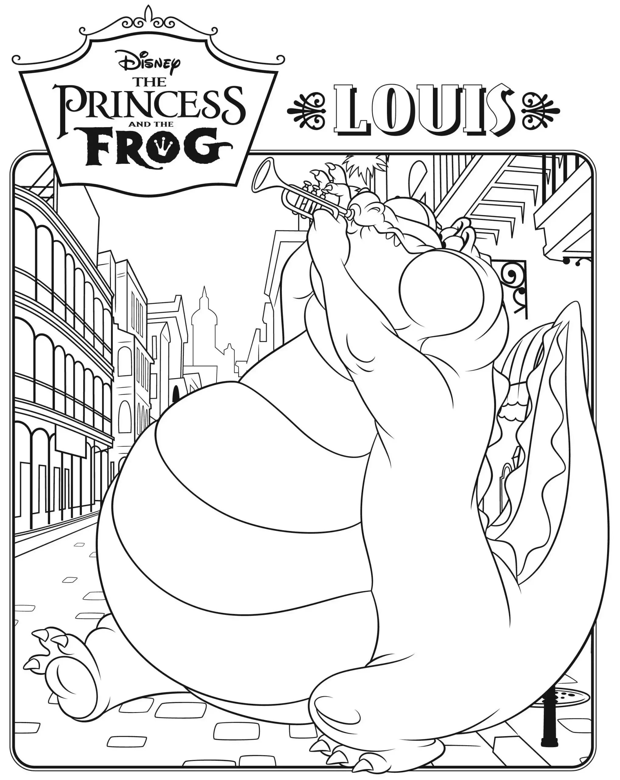 Fichas imprimibles gratis de Luis la princesa y el sapo