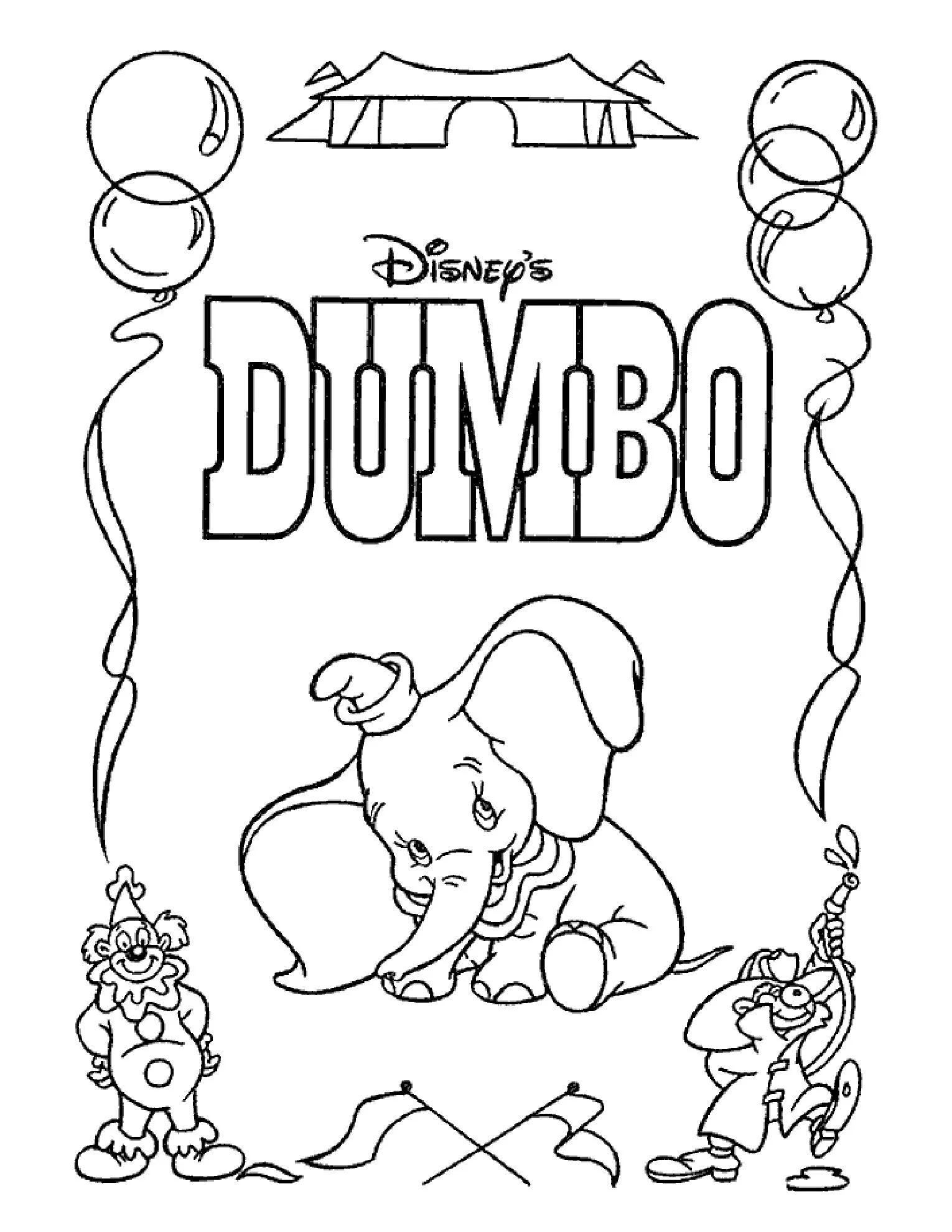 Hojas de trabajo de Dumbo para imprimir gratis