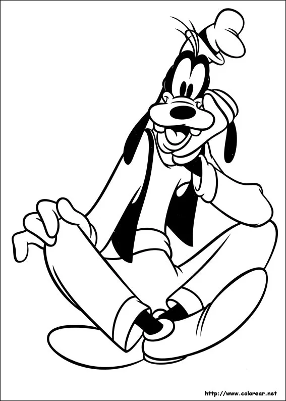 Hojas de trabajo de dibujos animados de Goofy Classic Disney
