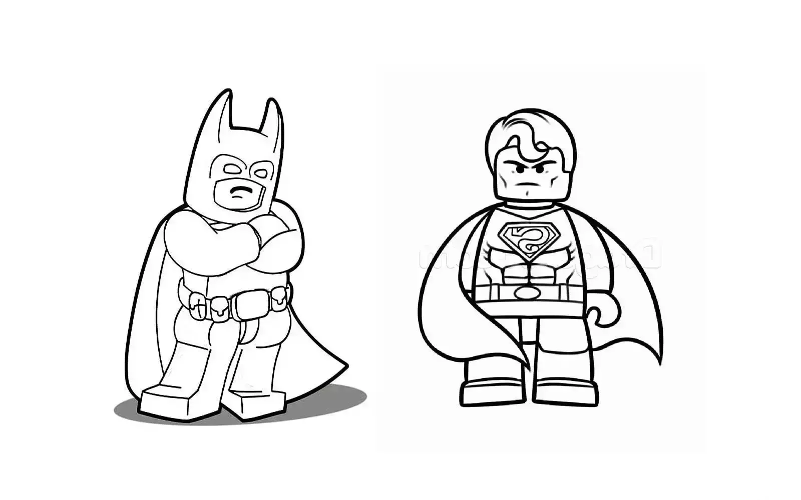Batman vs Superman Lego 2016 para colorear pintar e imprimir