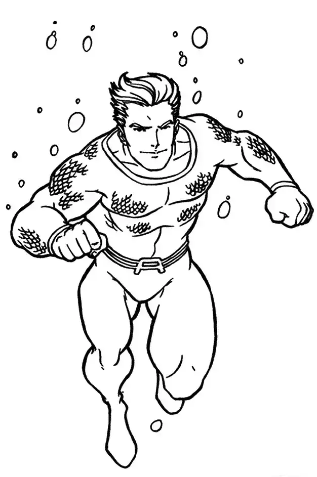 Dibujo de Viejo Pez Aquaman para colorear