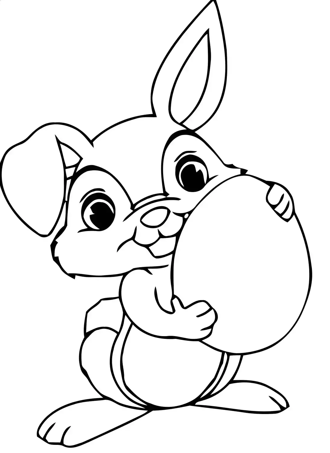 Dibujo para colorear de Conejita de Pascua Maternelle