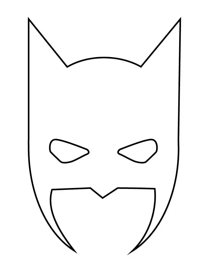 Hojas de Trabajo de plantilla de halloween de máscara de batman