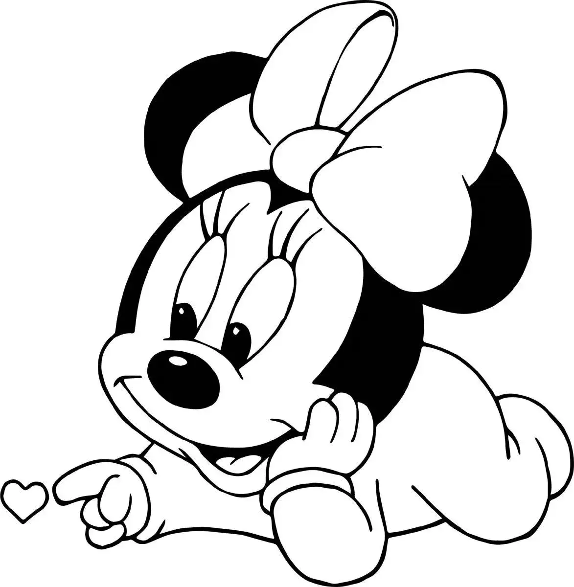 Hojas de trabajo de dibujos animados de Minnie Classic Disney