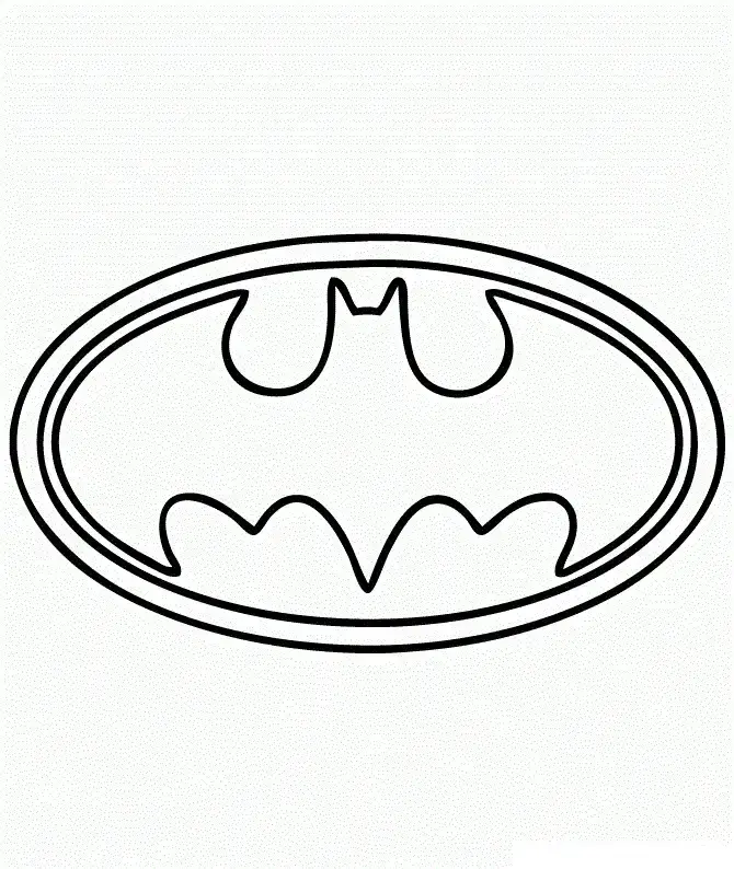 Hojas de trabajo imprimibles gratis del símbolo del logo de batman