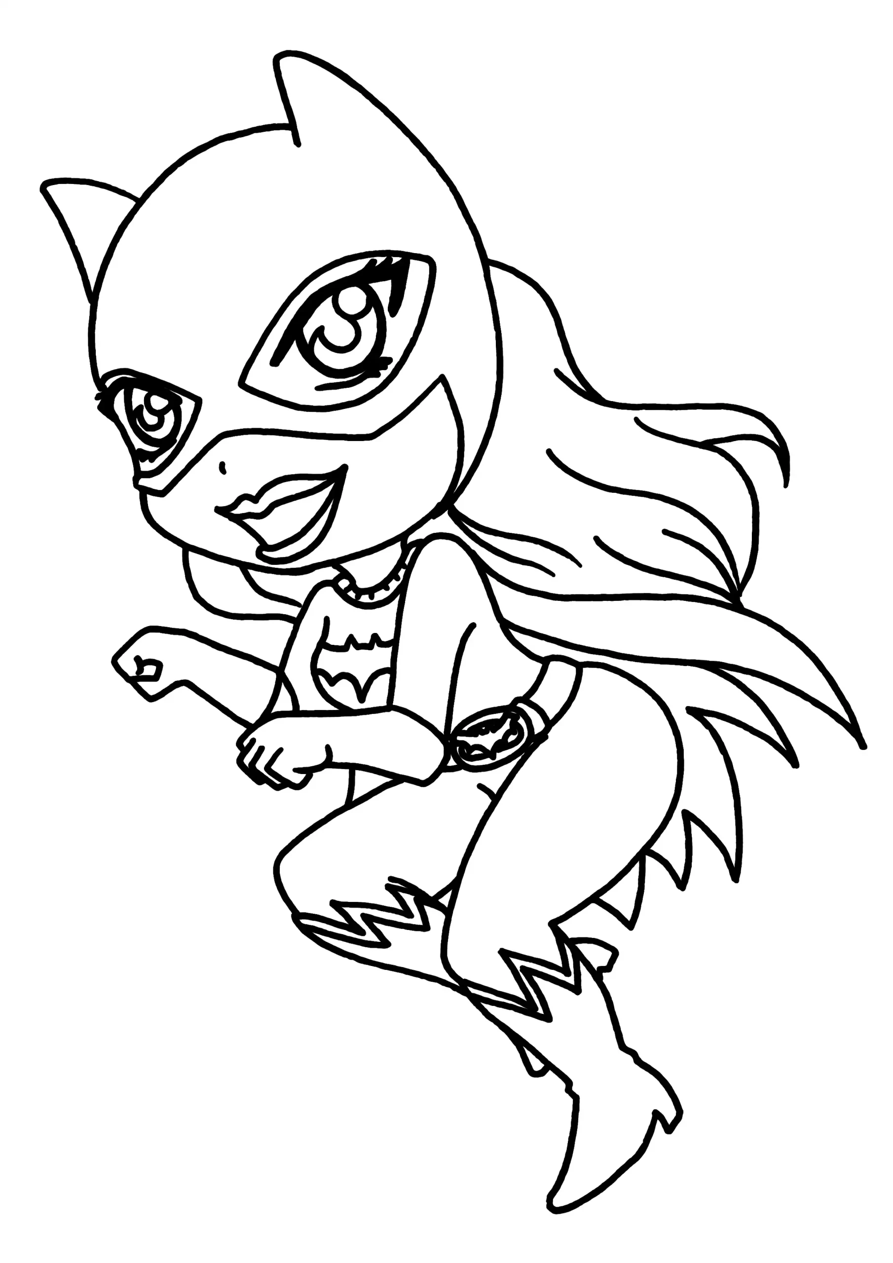 Página para colorear de Catwoman para imprimir gratis