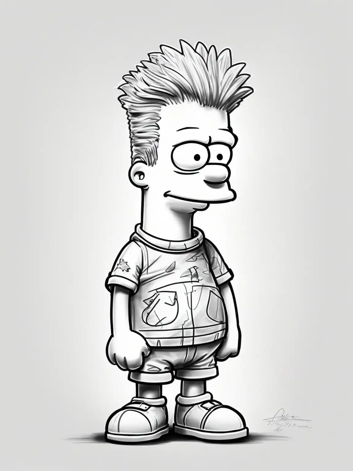 Bart Simpson para dibujar para colorear gratis