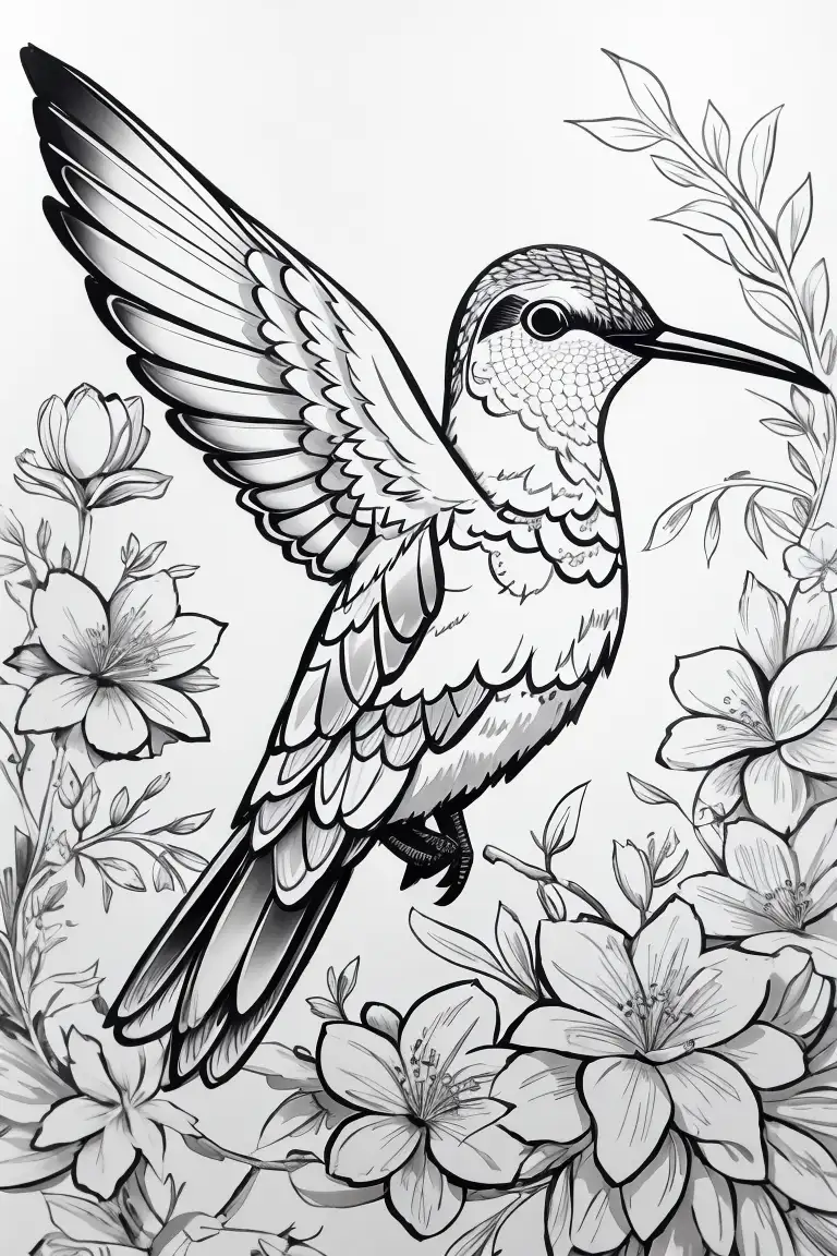 Dibujos de colibrí para colorear