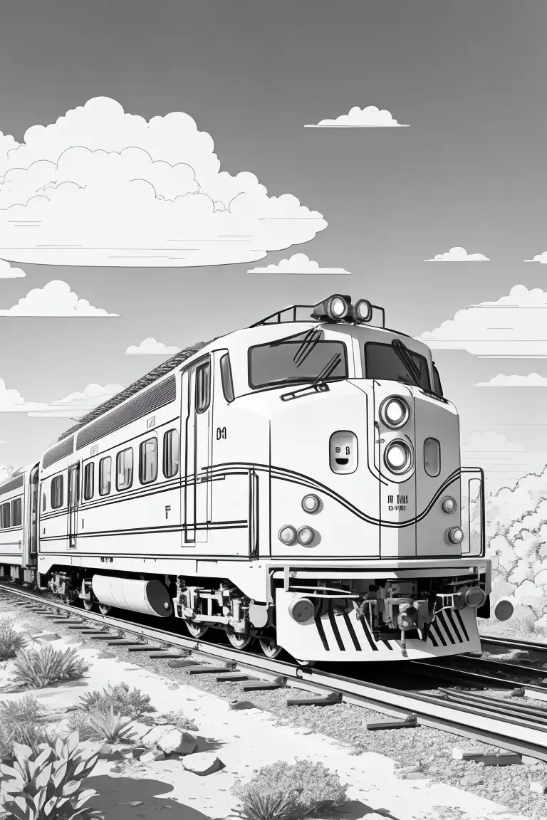 Dibujos de trenes de transporte para colorear