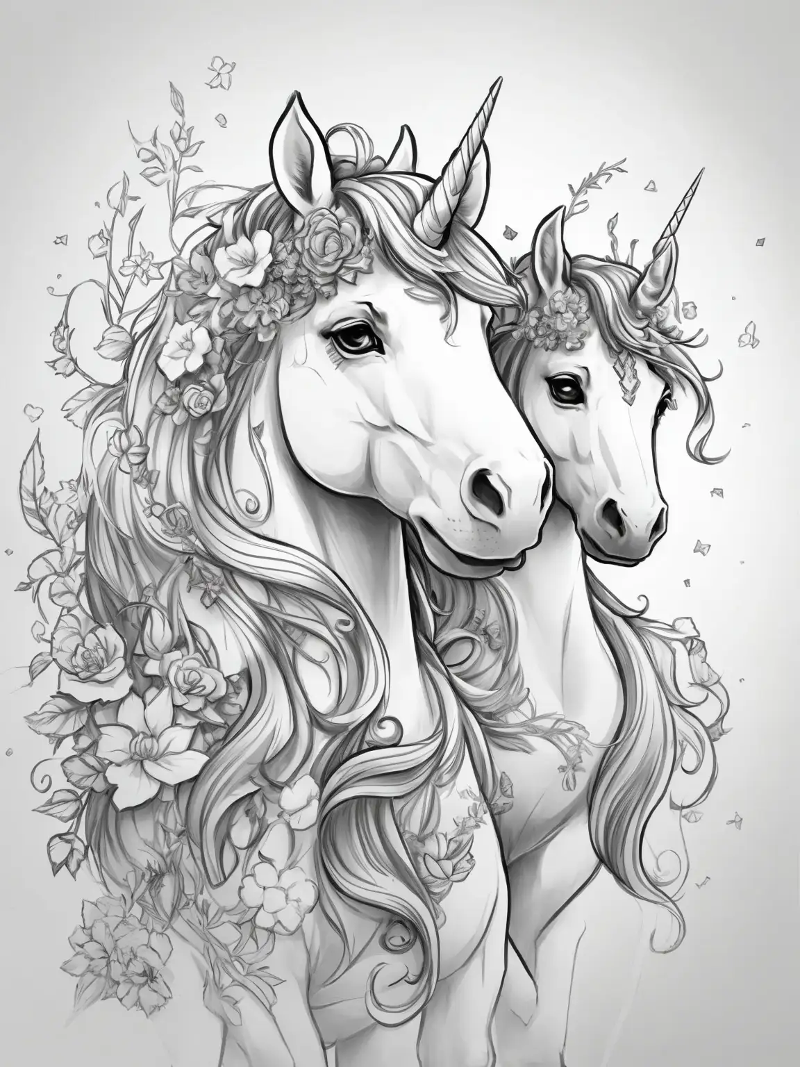 Dibujos de unicornios bonitos para colorear