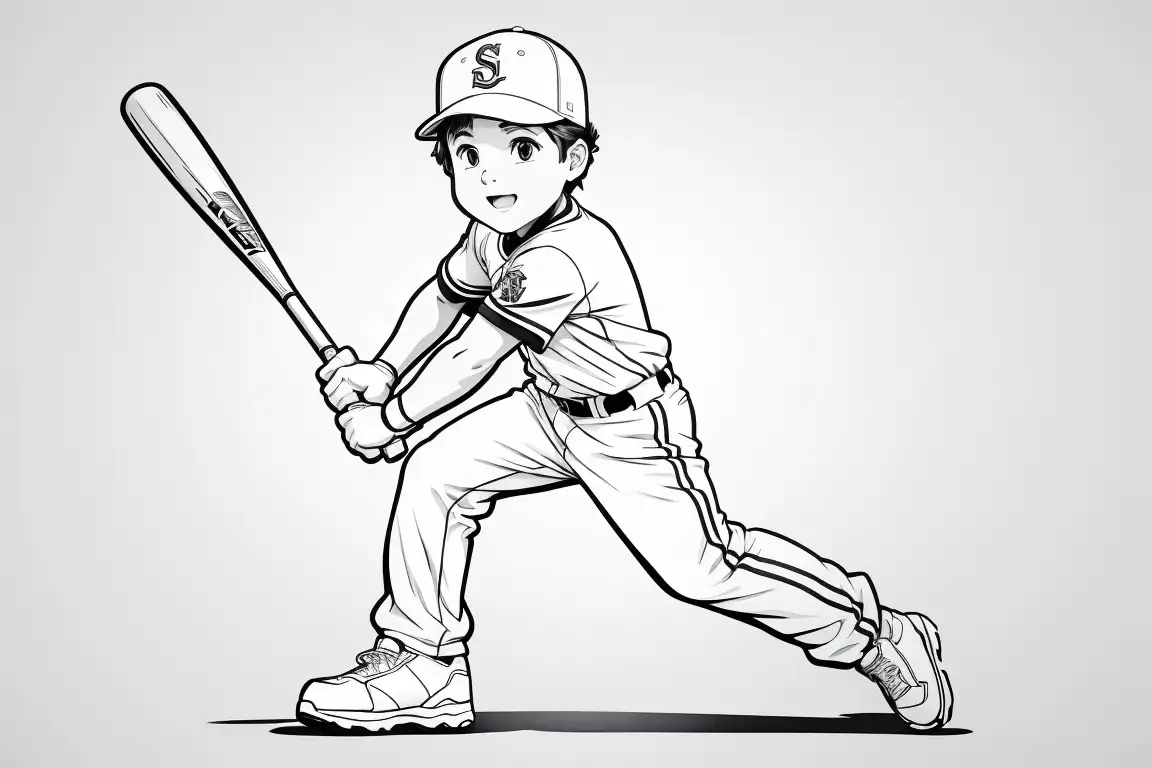Dibujos para colorear de beisbol deportivo