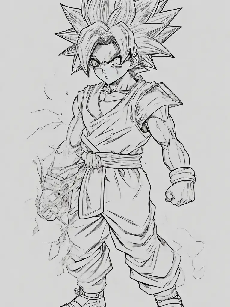 Goku Ultra Instinto Para Dibujar Para Colorear