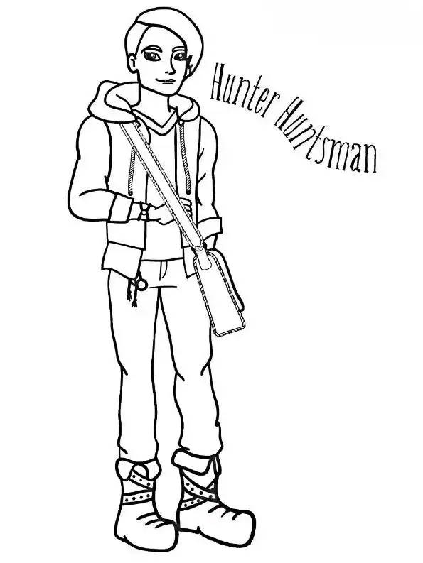 Página para colorear de Hunter Huntsman para imprimir gratis