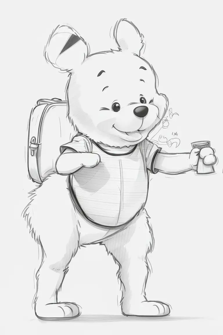 Winnie Pooh para dibujar para colorear