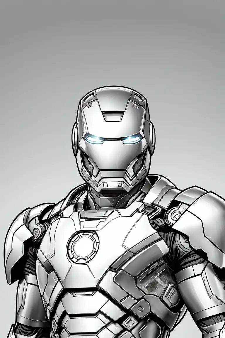 Dibujos animados de Iron man para colorear