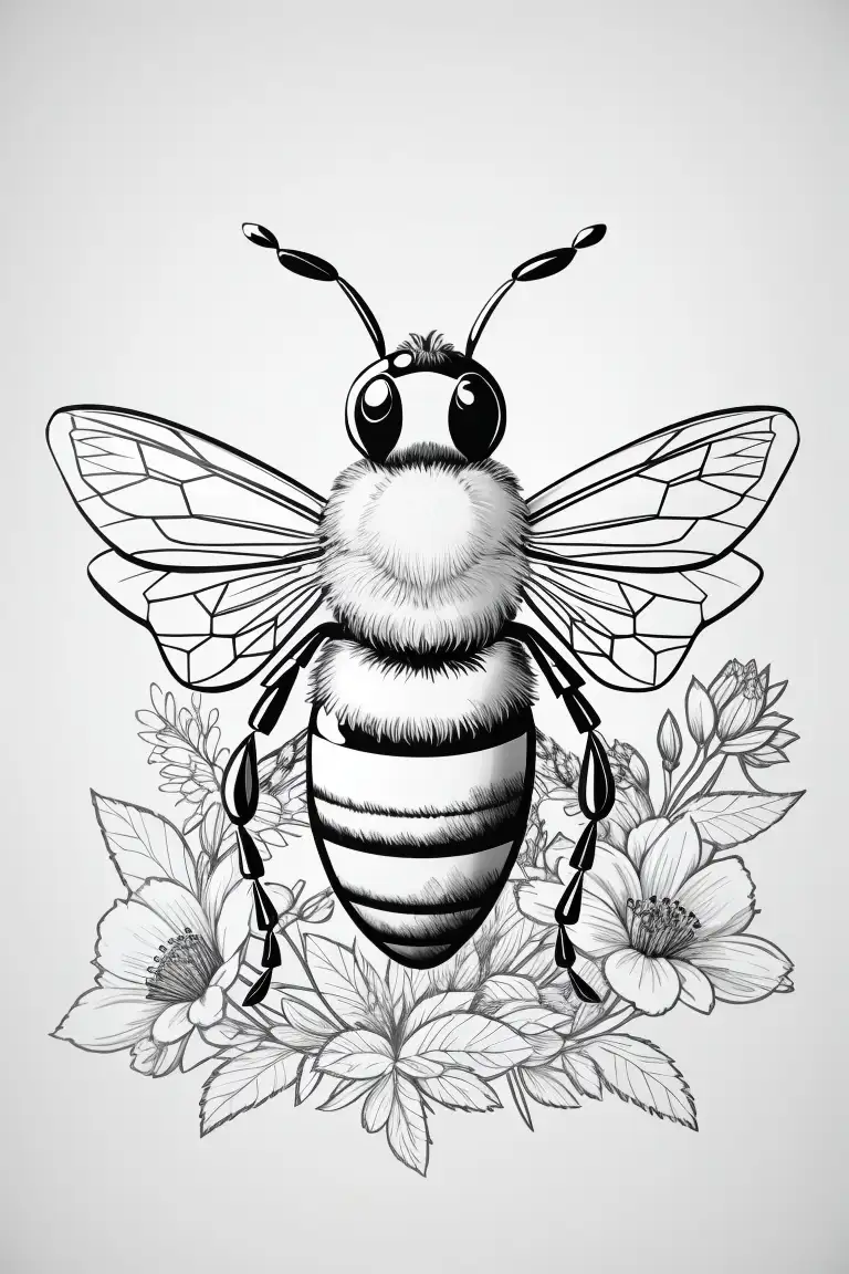 Dibujos de insectos abejas para colorear