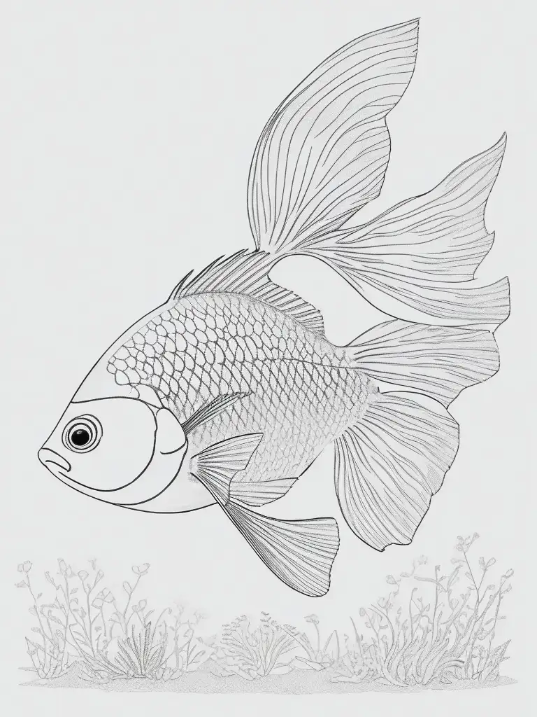 Dibujos de peces dorados para colorear