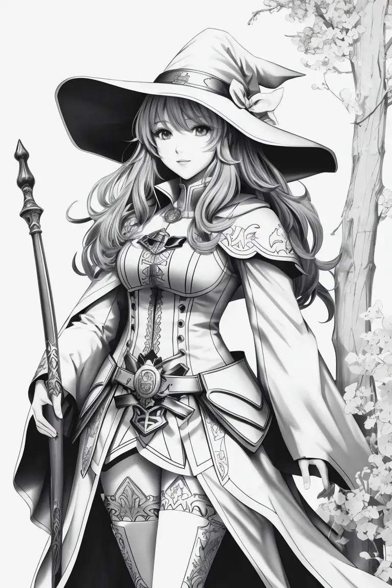 Dibujos para colorear de cazador de brujas anime manga