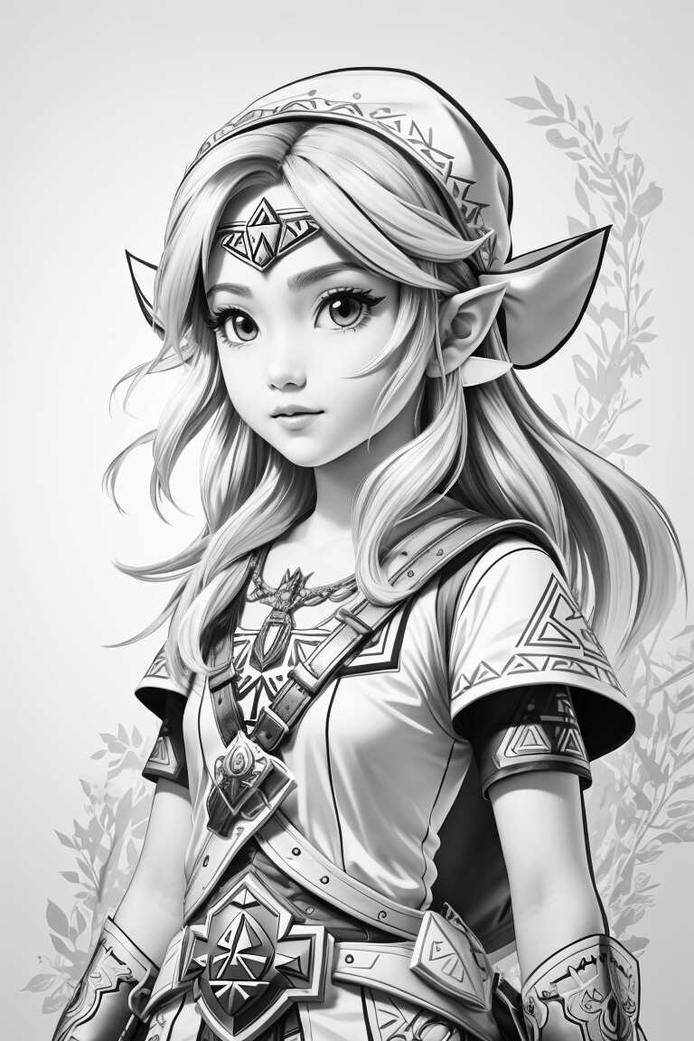 Dibujos para colorear de los personajes de la Leyenda de Zelda