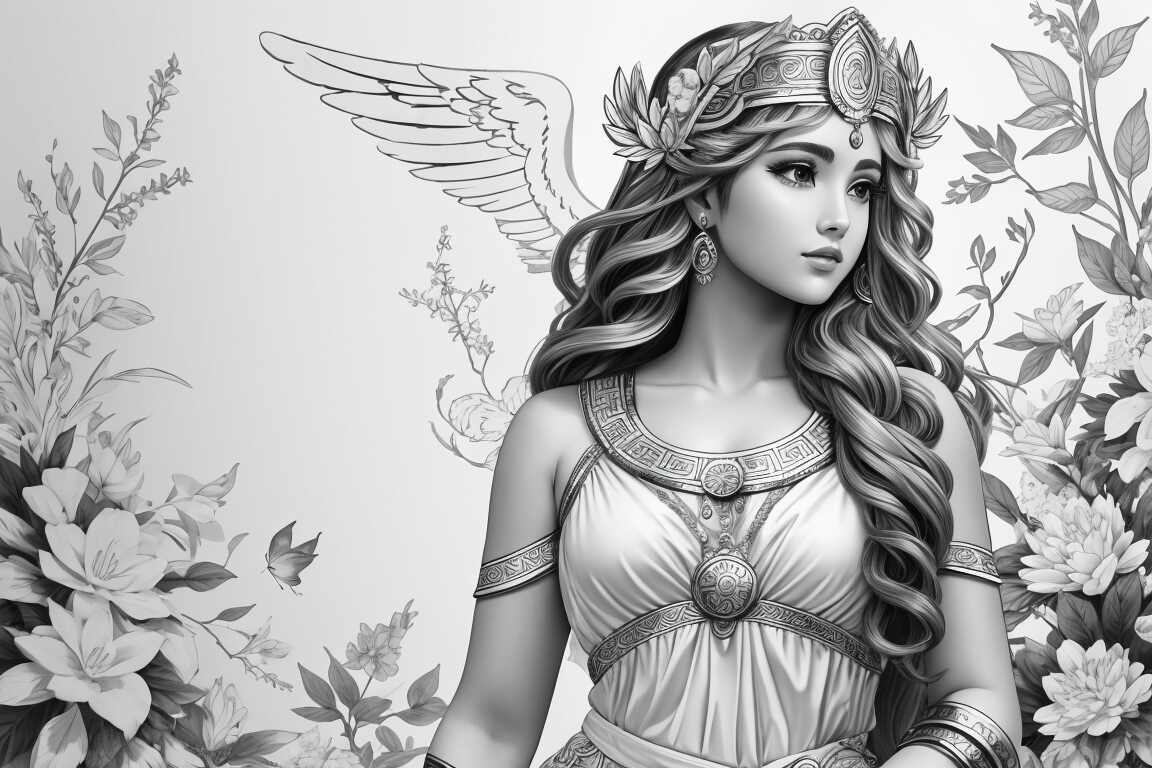 Dibujos para colorear de mitología Griega de fantasía