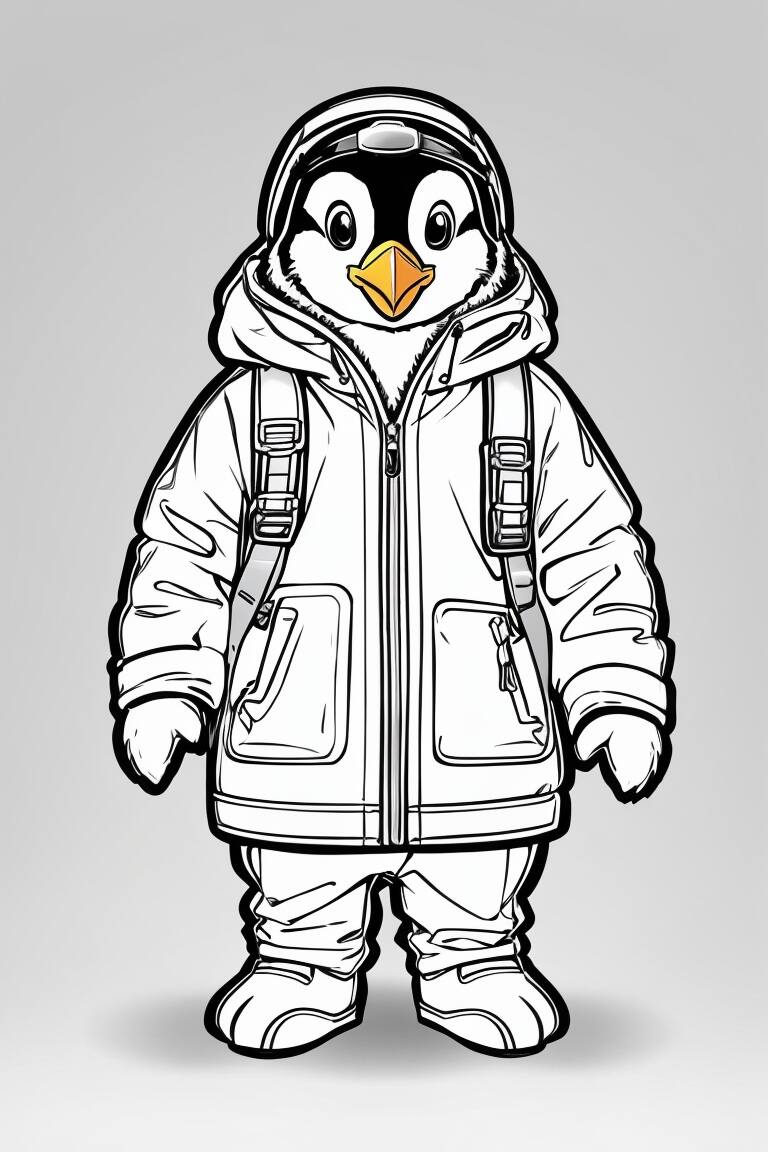 Dibujos para colorear pingüinos
