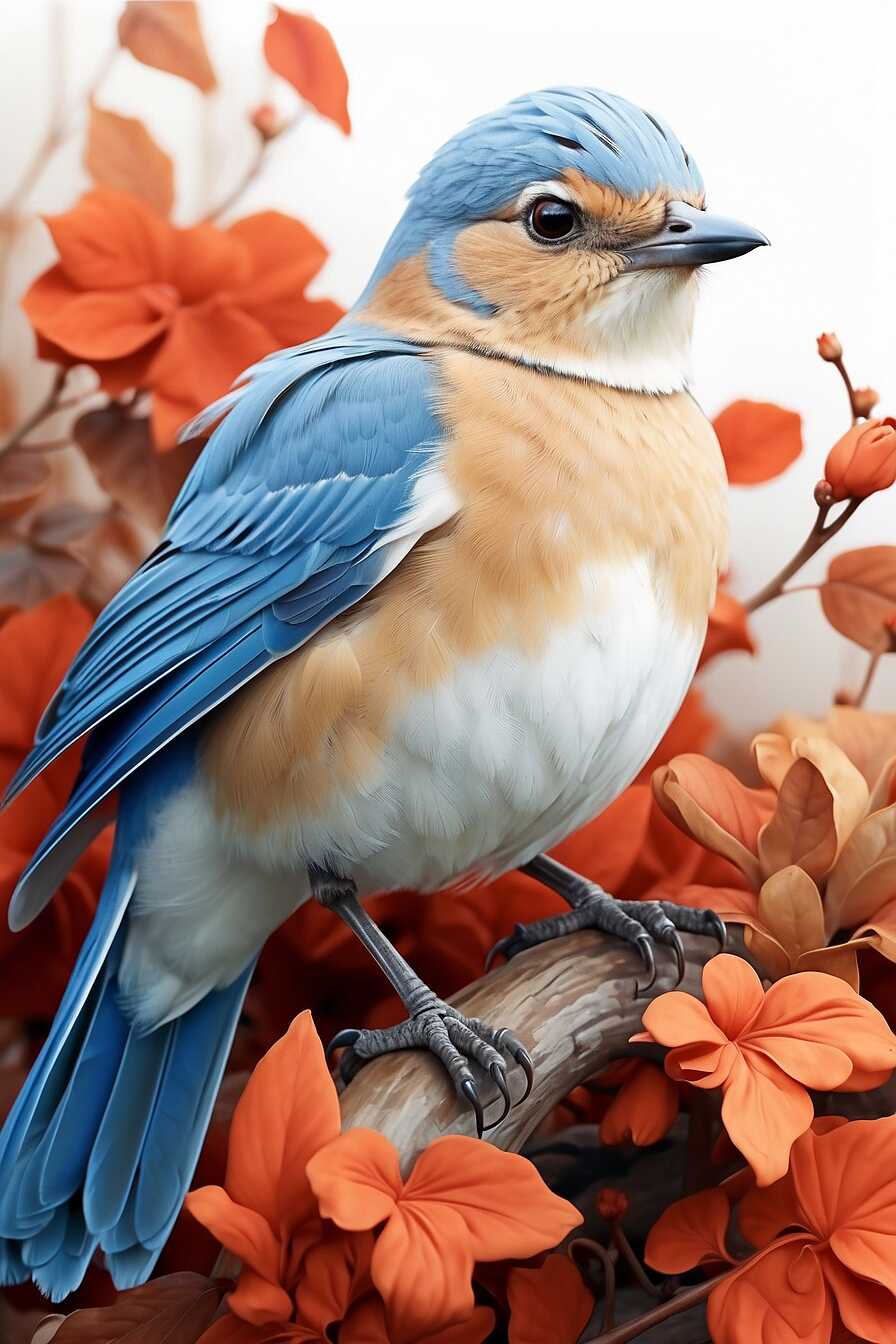 Dibujos para colorear de Pájaros Azules
