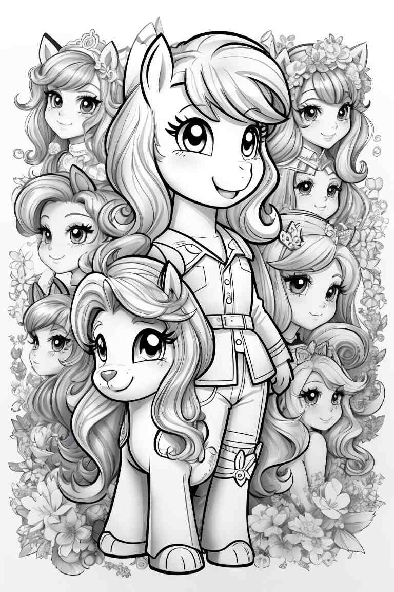 Dibujos para colorear de los personajes de Mi Pequeño Pony