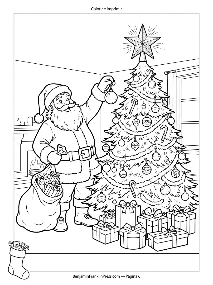 presentes ao redor, ideal para crianças de 6 a 8 anos.